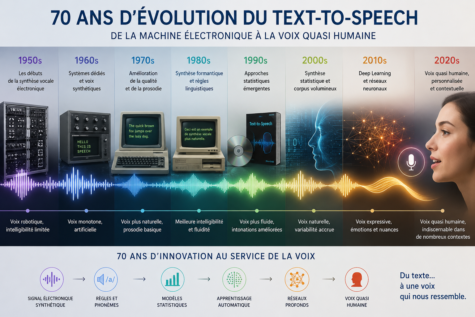 70 years of text-to-speech evolution